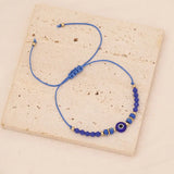 12PCS Hand Woven Devil's Eye Bracelet Crystal Hand Crystal Prayer Bracelet