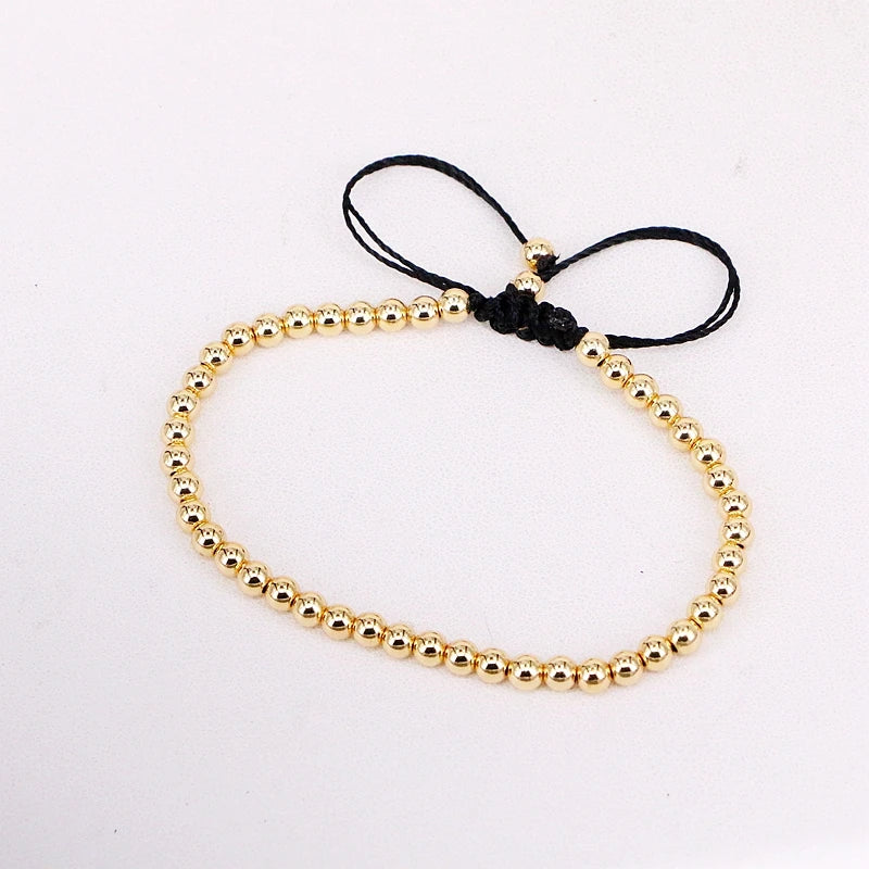 12PCS Beaded Macrame Charm Wrap Cord Bracelet Bangles Adjustable Rope Jewelry
