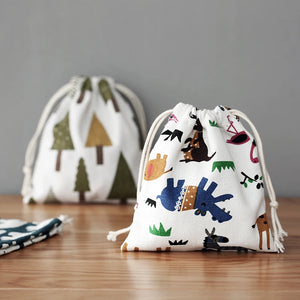 12PCS Jewelry Linen Cotton Pouch Drawstring Bag