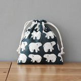 12PCS Jewelry Linen Cotton Pouch Drawstring Bag
