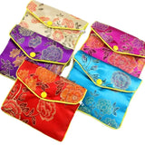 12PCS Jewelry Gift Bags Pouches Nylon Red Champagne Pink Purple