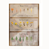 12PCS Large Dried Flowers Collage Bookmark Gift Decor Leaves Roses