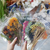 12PCS Large Dried Flowers Collage Bookmark Gift Decor Leaves Roses