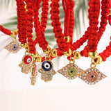 12PCS Evil Eye Bracelet Red Thread Women Protection Lucky Handmade Jewelry