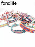 12PCS Multicolor Embroidery Thread Friendship Bracelet Bohemian Beach Jewelry