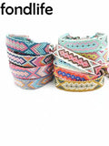 12PCS Multicolor Embroidery Thread Friendship Bracelet Bohemian Beach Jewelry