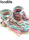 12PCS Multicolor Embroidery Thread Friendship Bracelet Bohemian Beach Jewelry