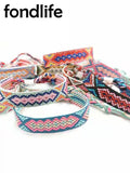 12PCS Multicolor Embroidery Thread Friendship Bracelet Bohemian Beach Jewelry