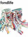 12PCS Multicolor Embroidery Thread Friendship Bracelet Bohemian Beach Jewelry