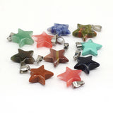 12PCS Natural Stone Turquoise Star Pendant DIY Jewelry Necklace Earring Charm