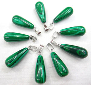 12PCS Natural Stone Water Drop Pendant Agates Charms for Jewelry Making