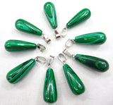 12PCS Natural Stone Water Drop Pendant Agates Charms for Jewelry Making