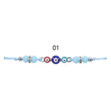 12PCS Demon Eye Bracelet Crystal Beaded Lucky