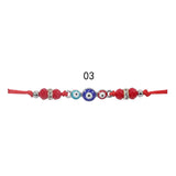 12PCS Demon Eye Bracelet Crystal Beaded Lucky
