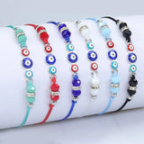12PCS Demon Eye Bracelet Crystal Beaded Lucky