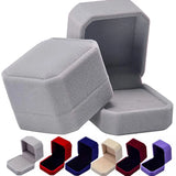 12PCS Velvet Ring Box Storage Organizer Gift Packaging Box