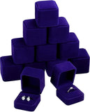 12PCS Velvet Ring Box Storage Organizer Gift Packaging Box
