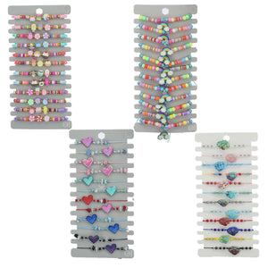 Boho Shell Rainbow Heart Ice Cream Charms Braid Bracelets