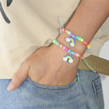 Boho Shell Rainbow Heart Ice Cream Charms Braid Bracelets