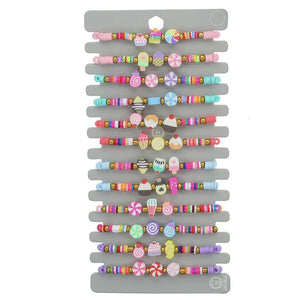 Boho Shell Rainbow Heart Ice Cream Charms Braid Bracelets
