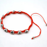12PCS Hand-braided Red Rope Dripping Oil Cross Bracelet Christening Gift