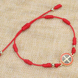 12PCS St. Benedict Woven Bracelet Religious Dripping Oil Alloy Accessories