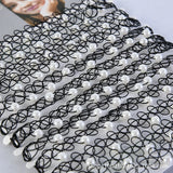 12PCS Fishline Tattoo Chokers Necklace Vintage Stretch Henna Gothic Punk Elastic