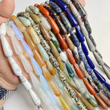 12PCS Natural Teardrop Stone Beads for Jewelry Making DIY Earring Bracelet