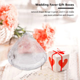 12PCS Diamond Shape Box Wedding Favor Gift Boxes Clear Plastic Container