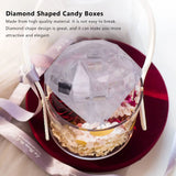 12PCS Diamond Shape Box Wedding Favor Gift Boxes Clear Plastic Container