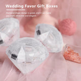 12PCS Diamond Shape Box Wedding Favor Gift Boxes Clear Plastic Container