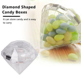 12PCS Diamond Shape Box Wedding Favor Gift Boxes Clear Plastic Container