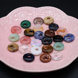 12PCS Natural GemStone Round Pendant For Jewelry Making DIY Bracelet