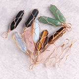 12PCS Crystal Opal Tiger Eyes Stone Beads 32*8 for Jewelry Making