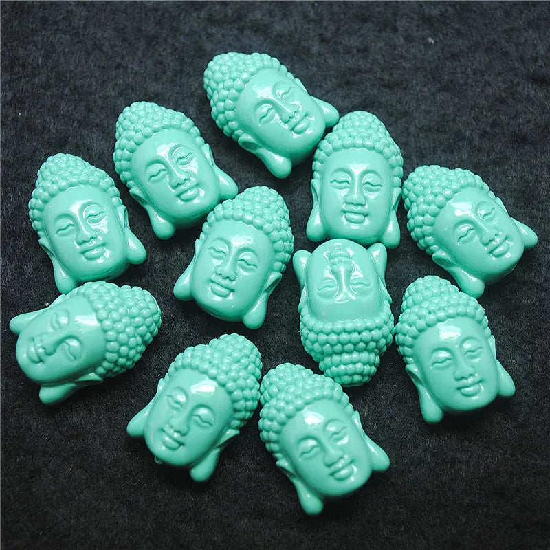 12PCS Women's Beaded Buddha Heads Necklace DIY Jewelry Findings