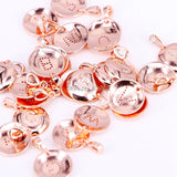 12PCS ZYZ-P2779 CZ Paved Initial Letter DIY Jewelry Charms