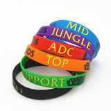 12PCS ADC JUNGLE MID SUPPORT DOTA 2 Printed Silicone Bracelet SH001