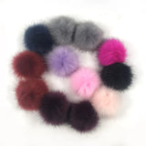 12PCs Colorful Pom Pom Balls Charms Pendant for Jewelry Making
