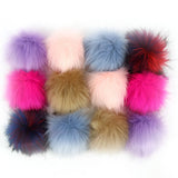 12PCs Colorful Pom Pom Balls Charms Pendant for Jewelry Making
