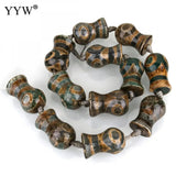 Natural Tibetan Dzi Beads Strand 12PCs 14Inch Stone Beads 3mm Hole DIY Jewelry