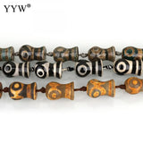 Natural Tibetan Dzi Beads Strand 12PCs 14Inch Stone Beads 3mm Hole DIY Jewelry