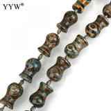 Natural Tibetan Dzi Beads Strand 12PCs 14Inch Stone Beads 3mm Hole DIY Jewelry