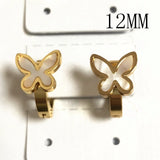 12 Pairs 12MM Stainless Steel Hoop Earrings Set for Women