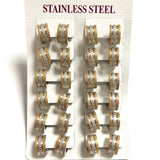12Pairs 12MM Stainless Steel Hoop Earring Circle Earrings Piercing Jewelry