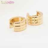 12-Pairs Stainless Steel Hoop Earrings Chunky Piercing Women Men Bulk Jewelry