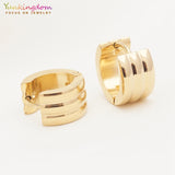 12-Pairs Stainless Steel Hoop Earrings Chunky Piercing Women Men Bulk Jewelry
