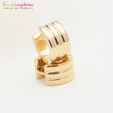 12-Pairs Stainless Steel Hoop Earrings Chunky Piercing Women Men Bulk Jewelry
