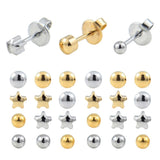 12Pairs Surgical Steel CZ Birthstone Earrings Crystal Studs