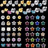 12Pairs Surgical Steel CZ Birthstone Earrings Crystal Studs
