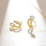 12Pairs Double-layer Pearl Earrings for Women